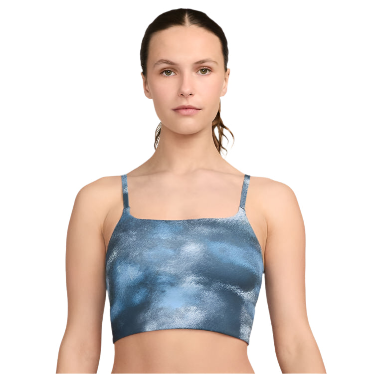 Nike Womens One Light Support All Over Print Sports Bra - Navy