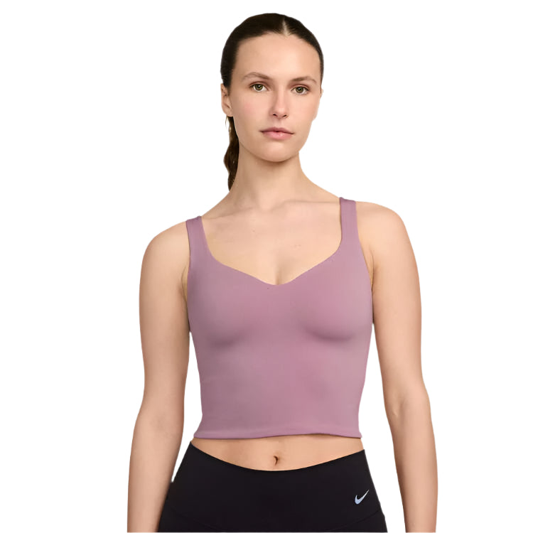 Nike Alate Womens Dri-FIT Medium Support Padded Sports Bra Tank Top - Plum