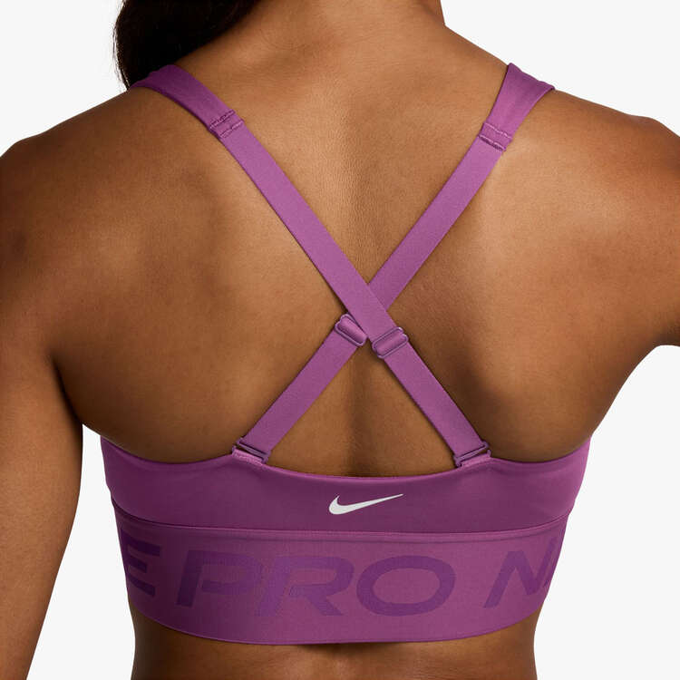 Nike Pro Womens Indy Plunge Medium Support Padded Sports Bra - Fuschia