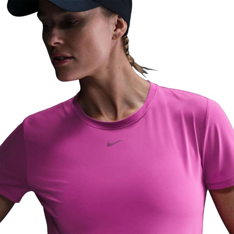 Nike Womens One Dri-FIT Classic Short Sleeve Top - Fuschia