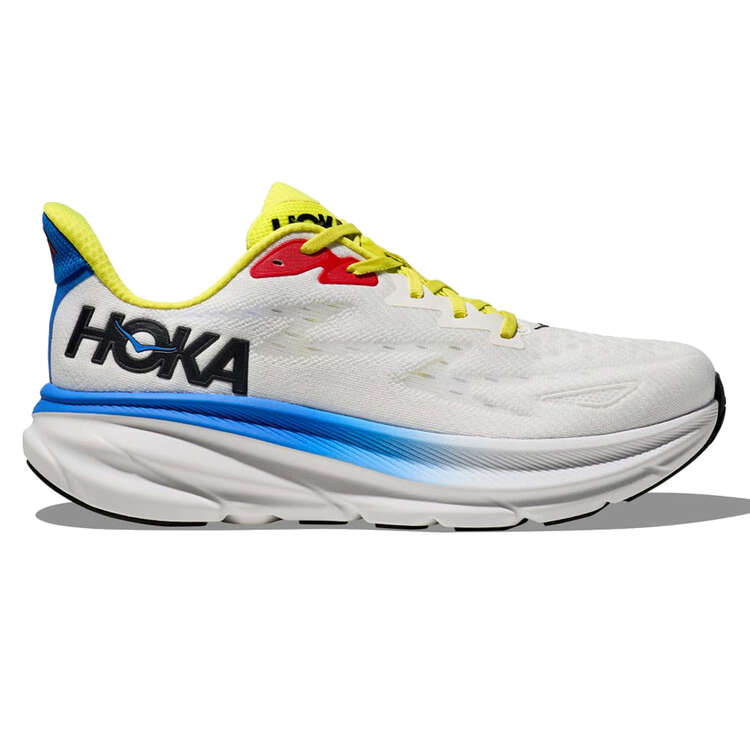 Hoka Clifton 9 Mens Running Shoes - White/Blue