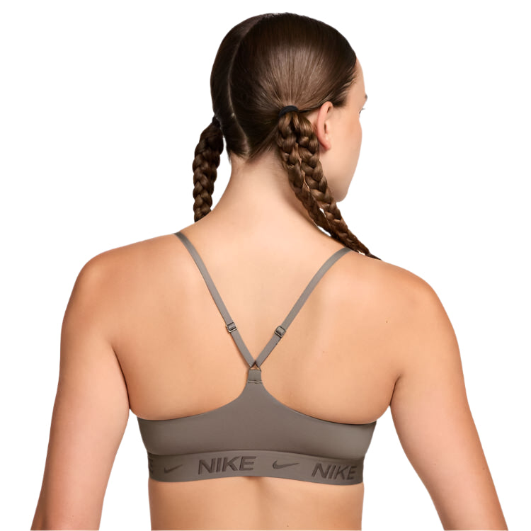 Nike Womens Indy Dri-FIT Light Support Padded Adjustable Sports Bra - Brown