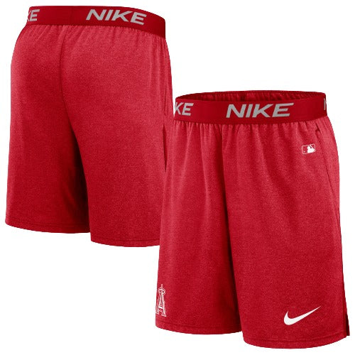 Los Angeles Angels of Anaheim Authentic Nike Dri Fit Swoosh Logo Shorts - Red