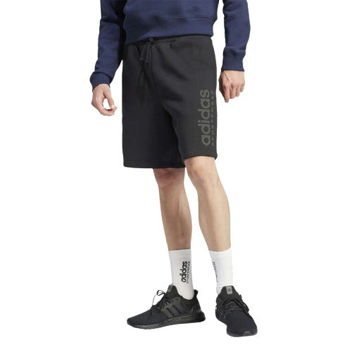 adidas Mens ALL SZN Fleece Cotton Shorts - Black