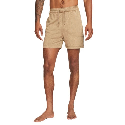 Nike Mens Dri-FIT Knit Yoga 5-inch Shorts - Beige