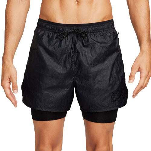 Nike Mens Dri-FIT Run Division Repel 2-in-1 Running Shorts - Black