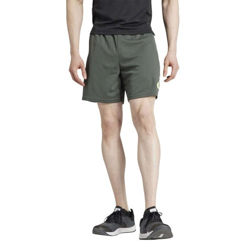 adidas Mens Recycled Polyester Train Essentials Logo Training Shorts - Green