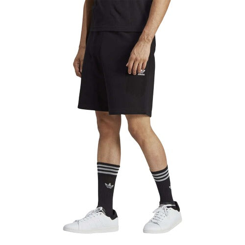 adidas Originals Mens Cotton Trefoil Essentials Fleece Shorts - Black