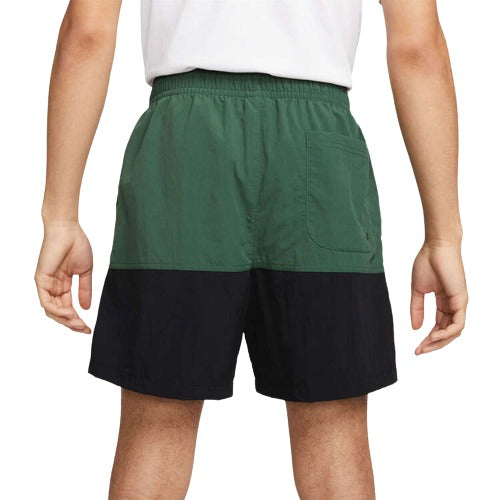 Nike Mens Club Woven Colour-Blocked Loghtweight Shorts - Green/Black