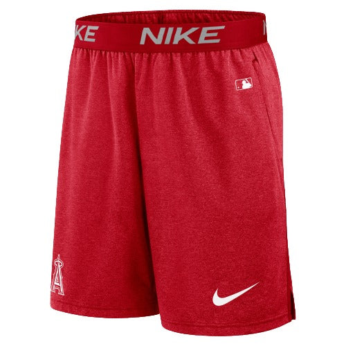 Los Angeles Angels of Anaheim Authentic Nike Dri Fit Swoosh Logo Shorts - Red