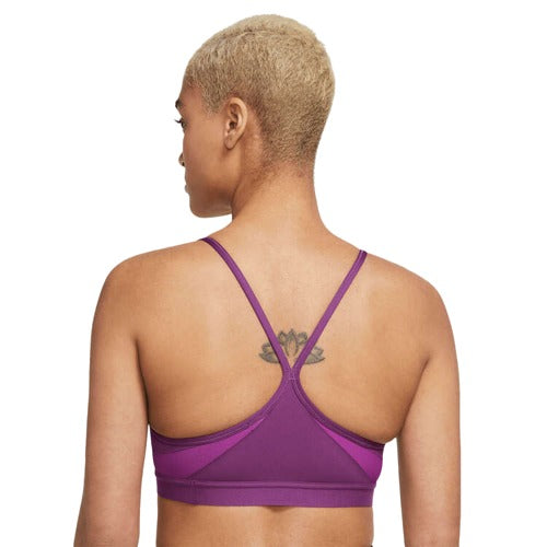 Nike Womens Dri-FIT Indy Padded V-neck Sports Bra - Purple