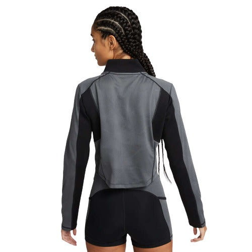 Nike Womens 1/4 Training Top - Black / Grey