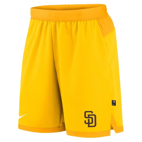 San Diego Padres Nike Authentic Collection Flex Vent Short - Yellow