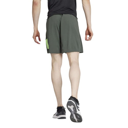 adidas Mens Recycled Polyester Train Essentials Logo Training Shorts - Green