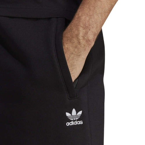 adidas Originals Mens Cotton Trefoil Essentials Fleece Shorts - Black