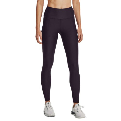 Under Armour Womens HeatGear Branded Full Length High Rise Tights - Purple