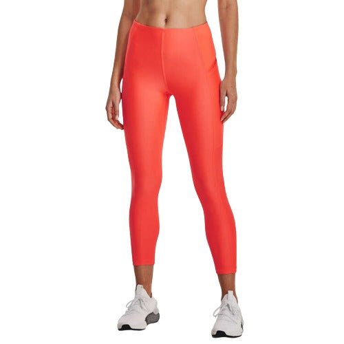 Under Armour Womens HeatGear No Slip High Rise Ankle Tights - Orange