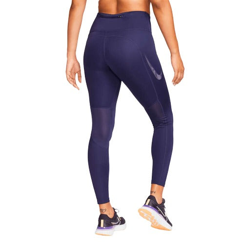 Nike Womens Fast Dri-FIT Mid-Rise 7/8 Running Tights - Purple