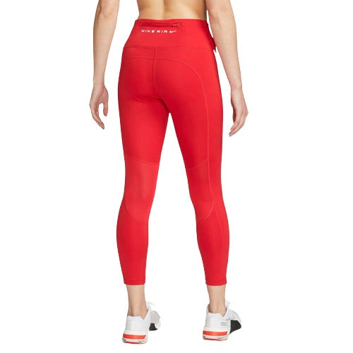 Nike Air Womens Dri-FIT Fast Mid-Rise 7/8 Running Tights - Red