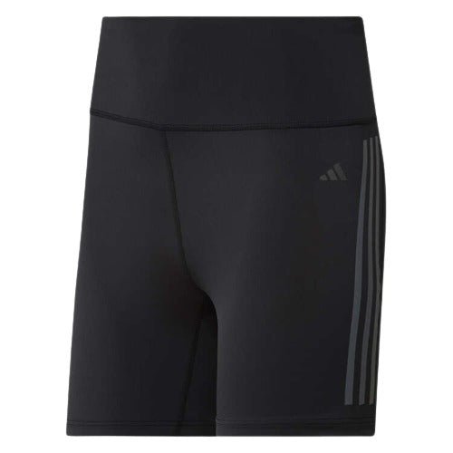 adidas Womens Daily Run 3-Stripes 5 Inch Lightweight Shorts - Black