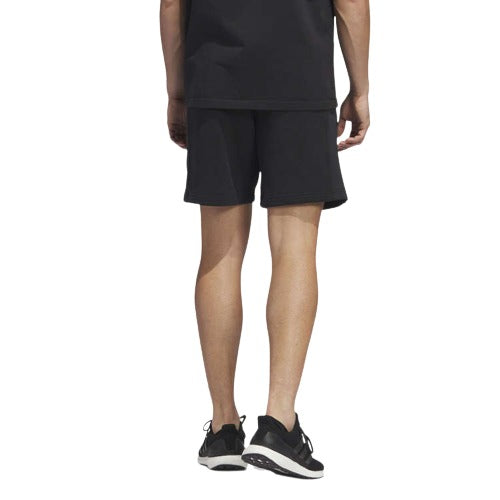 adidas Mens Lounge French Terry Cotton Shorts - Black