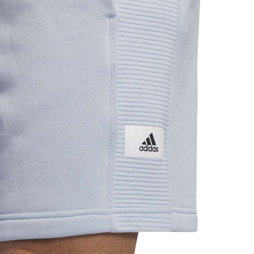 adidas Mens Lounge French Terry Cotton Shorts - Blue