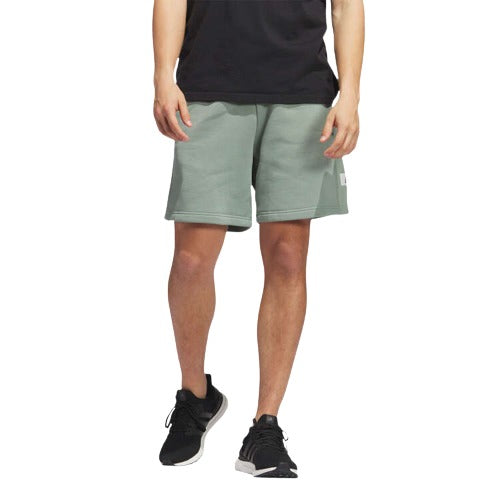 adidas Mens Lounge French Terry Cotton Shorts - Green