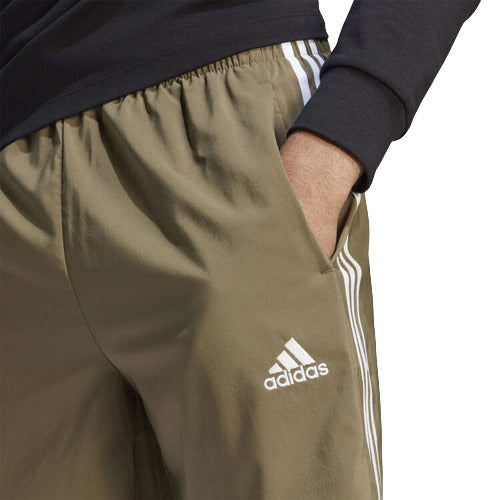 adidas Mens Regular Fit Essentials 3-Stripes Shorts - Green/White