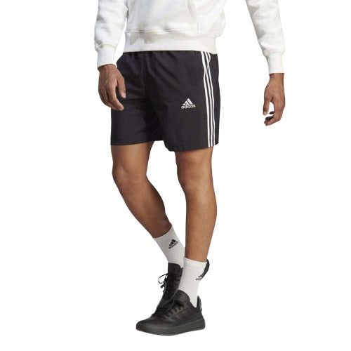 adidas Mens Regular Fit Essentials 3-Stripes Shorts - Black/White