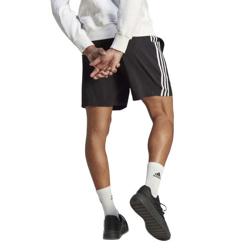 adidas Mens Regular Fit Essentials 3-Stripes Shorts - Black/White