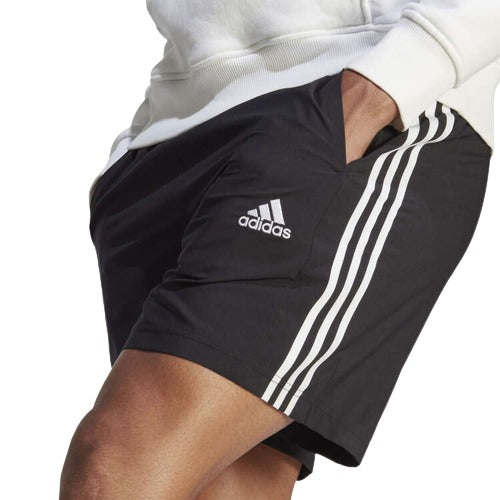 adidas Mens Regular Fit Essentials 3-Stripes Shorts - Black/White