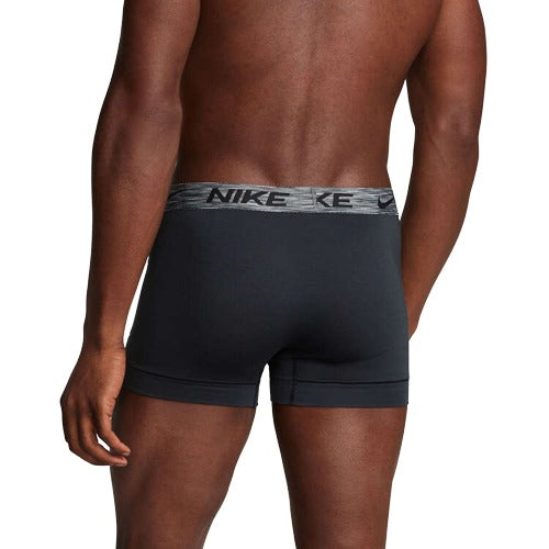 Nike Mens Dri-FIT Reluxe Boxer Briefs 2 Pack - Black