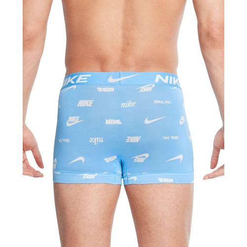 Nike Mens Essential Micro Trunks 3 Pack - Blue