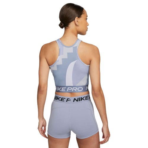 Nike Pro Womens Cropped Training Tank - Blue