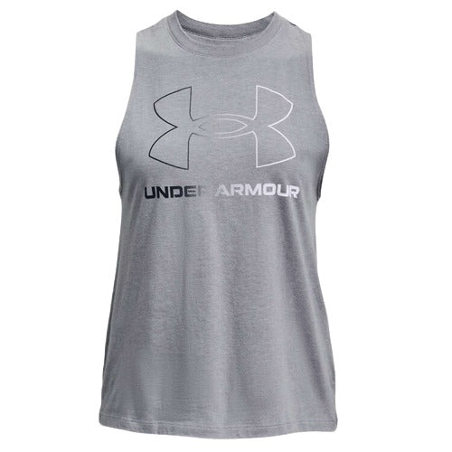 Under Armour Womens Cotton Blend Live Sportstyle Training Tank - Grey