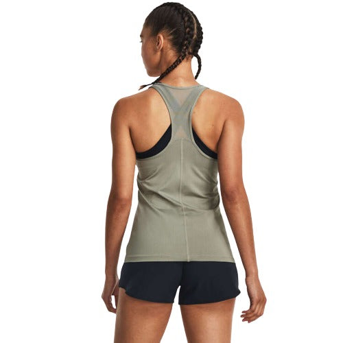 Under Armour Womens Sweat-Wicking HeatGear Racer Tank - Green