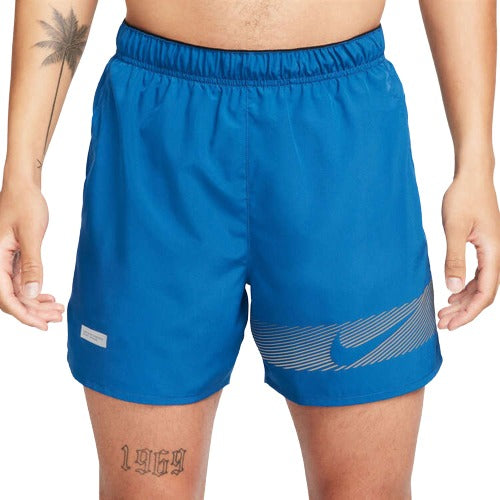 Nike Mens Dri-FIT Challenger 5-inch Polyester Shorts - Blue/Black