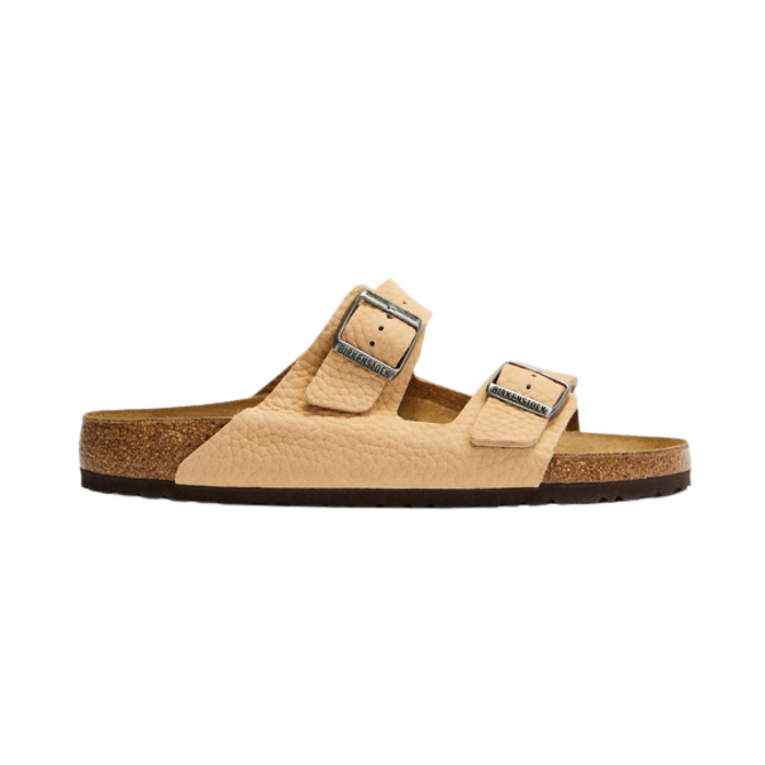 Birkenstock Unisex Regular Fit Arizona Nubuck Leather - Desert Buck/ New Beige