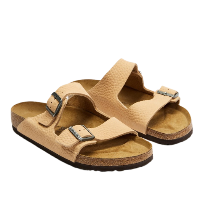 Birkenstock Unisex Regular Fit Arizona Nubuck Leather - Desert Buck/ New Beige