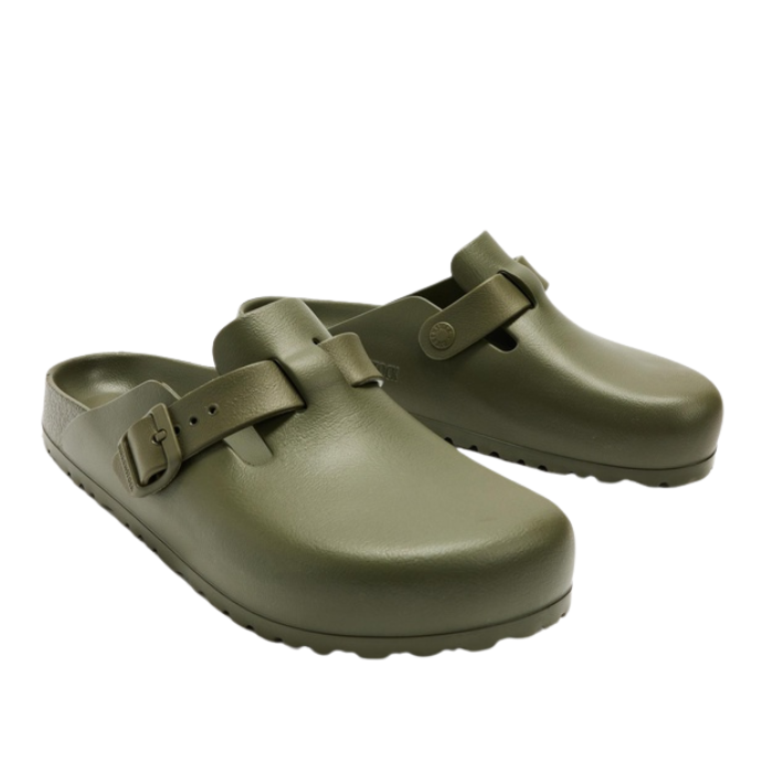 Birkenstock Unisex Regular Fit Boston EVA Narrow - Khaki