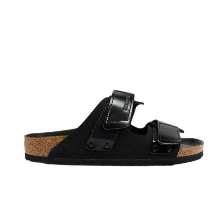 Birkenstock Unisex Regular Fit Uji Nubuck Leather Sandals - Black