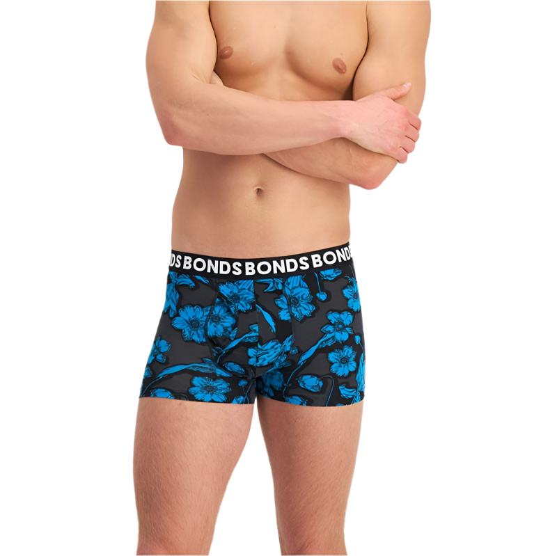 Bonds Men's Underwear Everyday Trunk 3 Pack - Print P1