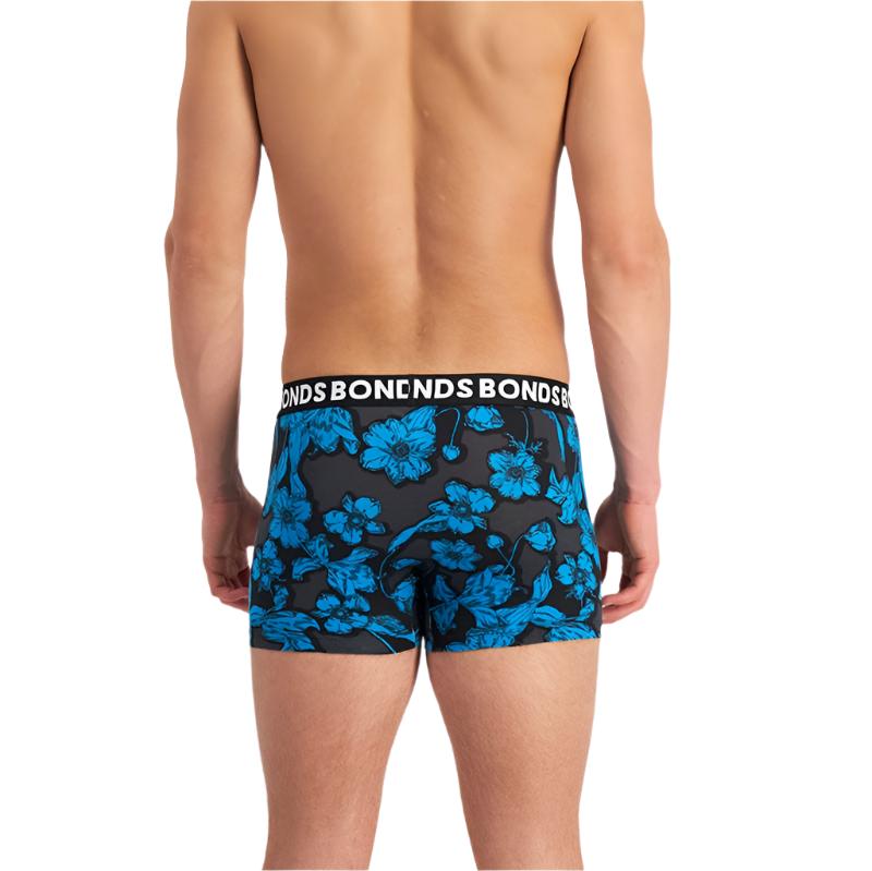 Bonds Men's Underwear Everyday Trunk 3 Pack - Print P1