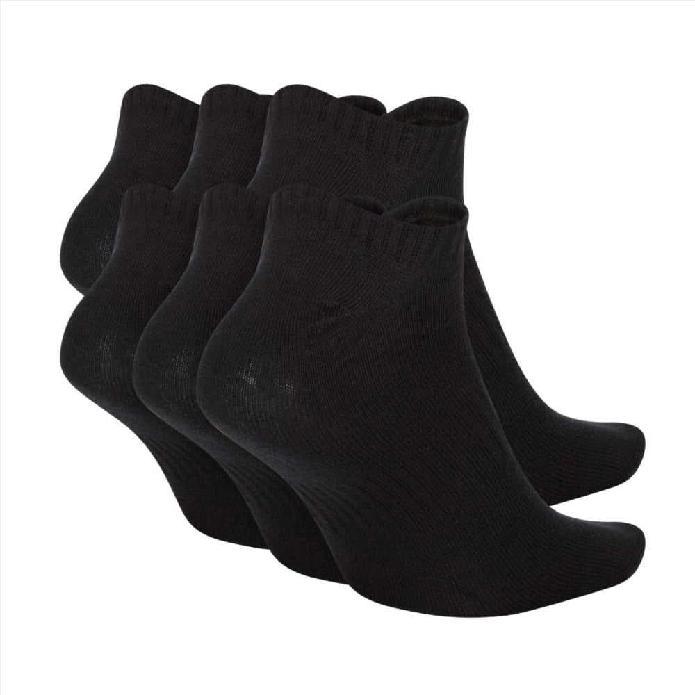 Nike Unisex Men's Women's Cotton Cushion No Show Socks 6-Pack - Black