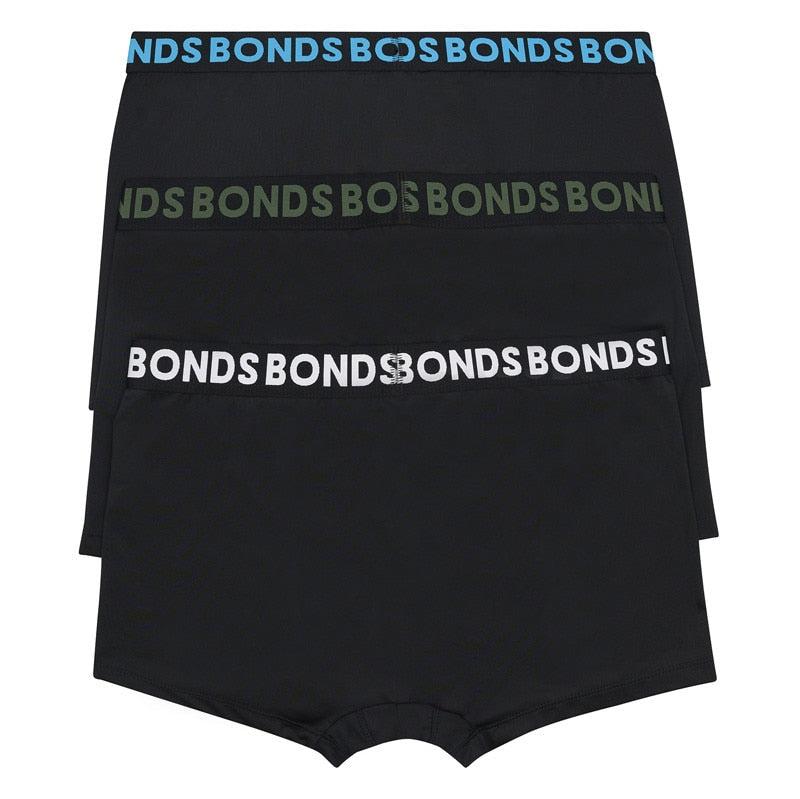 Bonds Men's Underwear Everyday Trunk 3 Pack - Black/Pop