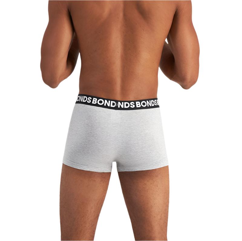 Bonds Men's Underwear Everyday Trunk 3 Pack - Black/Navy/Grey