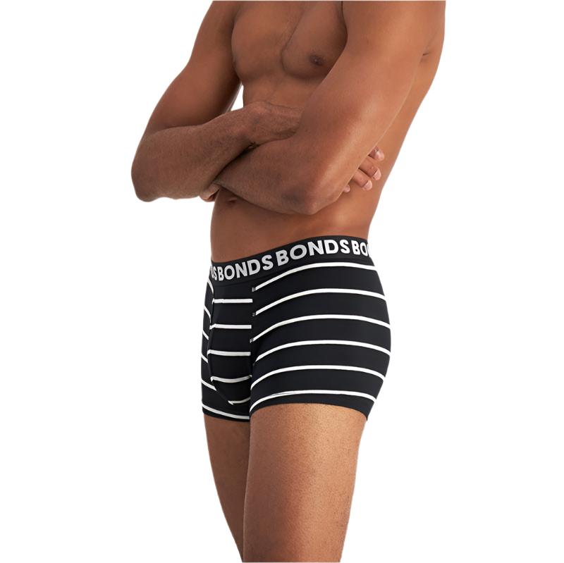 Bonds Men's Underwear Everyday Trunk 3 Pack - Stripe 3M9