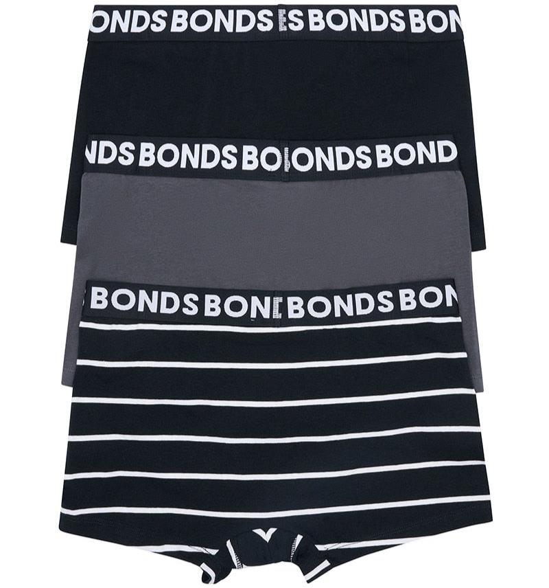 Bonds Men's Underwear Everyday Trunk 3 Pack - Stripe 3M9