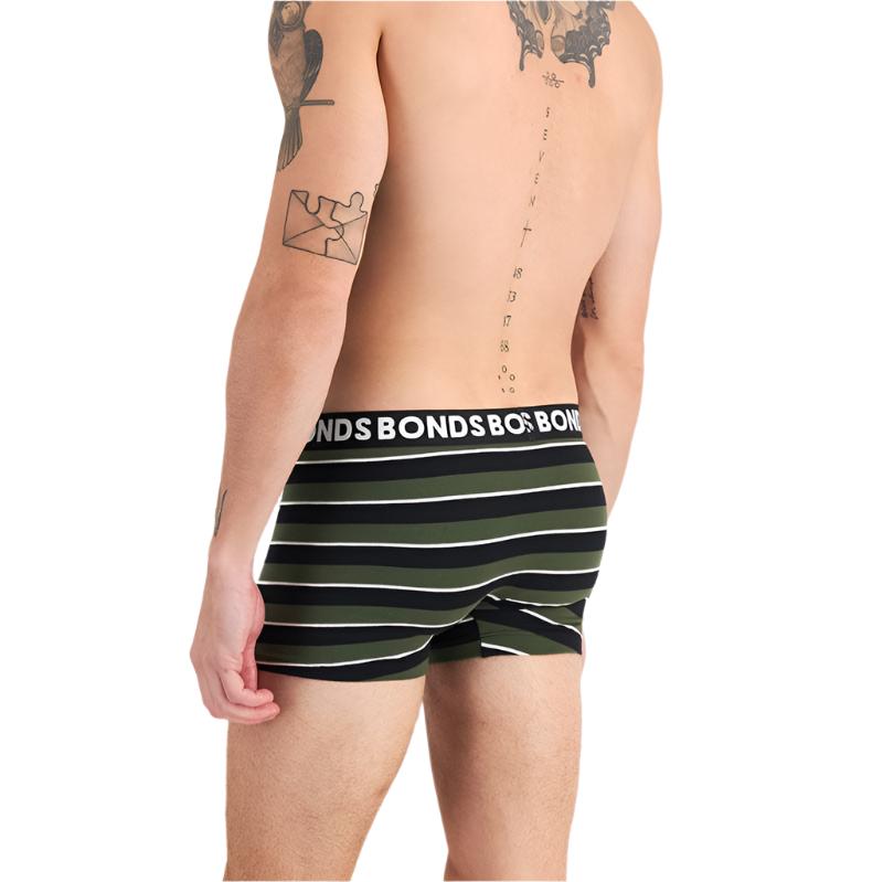 Bonds Men's Underwear Everyday Trunk 3 Pack - Stripe XOD