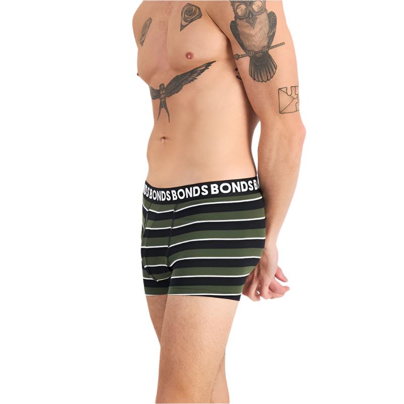 Bonds Men's Underwear Everyday Trunk 3 Pack - Stripe XOD